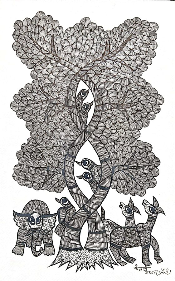 Gond painting: The Tree of Life